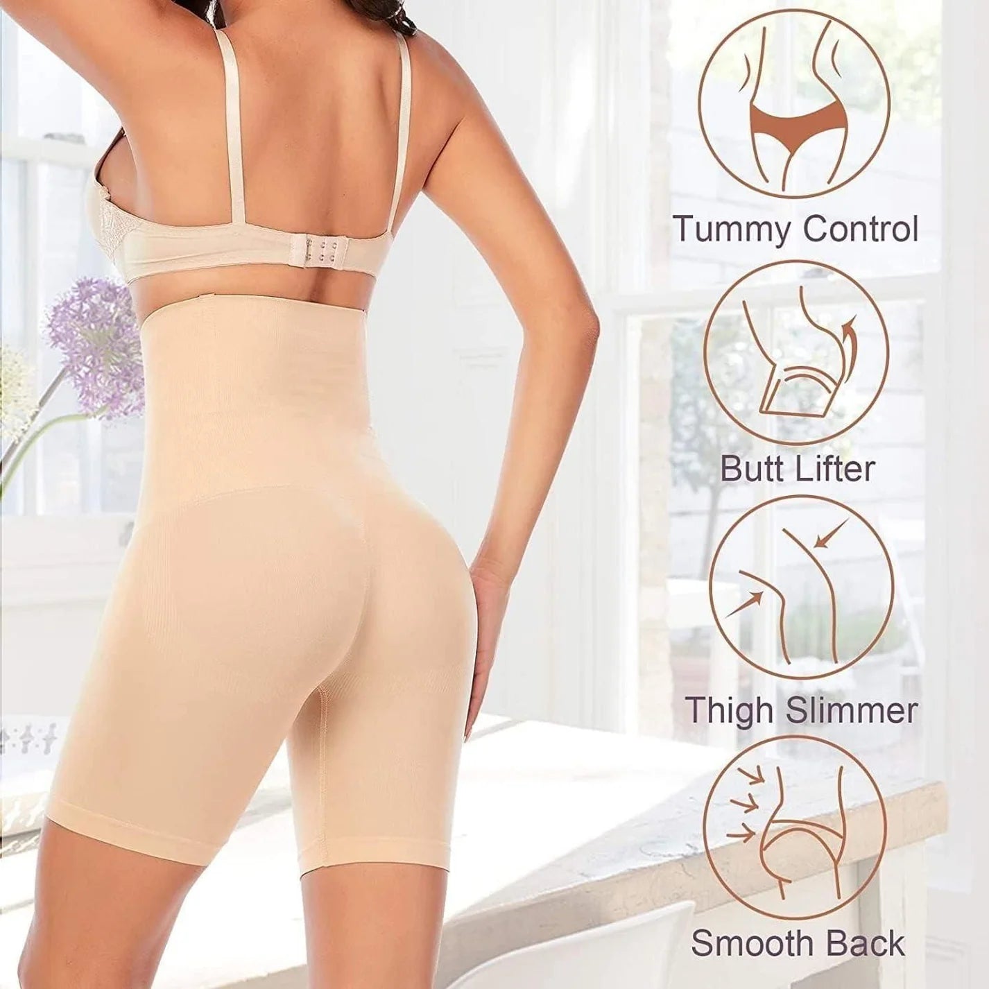 4-in-1 Shaper - Quick Slim Shape Wear Tummy, Thighs, Hips, Back [COOL & BREATHABLE]